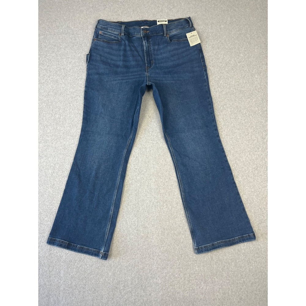 Duluth Trading Jeans Womens 18W Plus Double Flex Brushed Back Bootcut Stretch